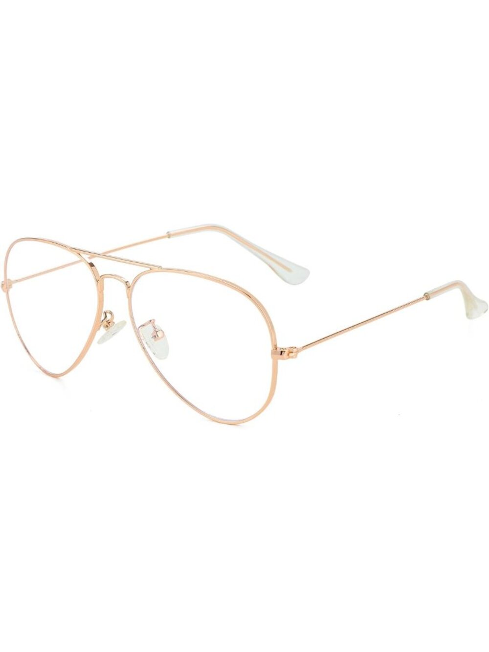 Stylish Blue Light Blocking Aviator Glasses for Men & Women, Metal Frame
